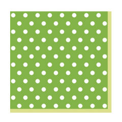 Tovagliolo per decoupage - Verde a puntini - 1 pz