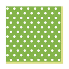 Tovagliolo per decoupage - Verde a puntini - 1 pz