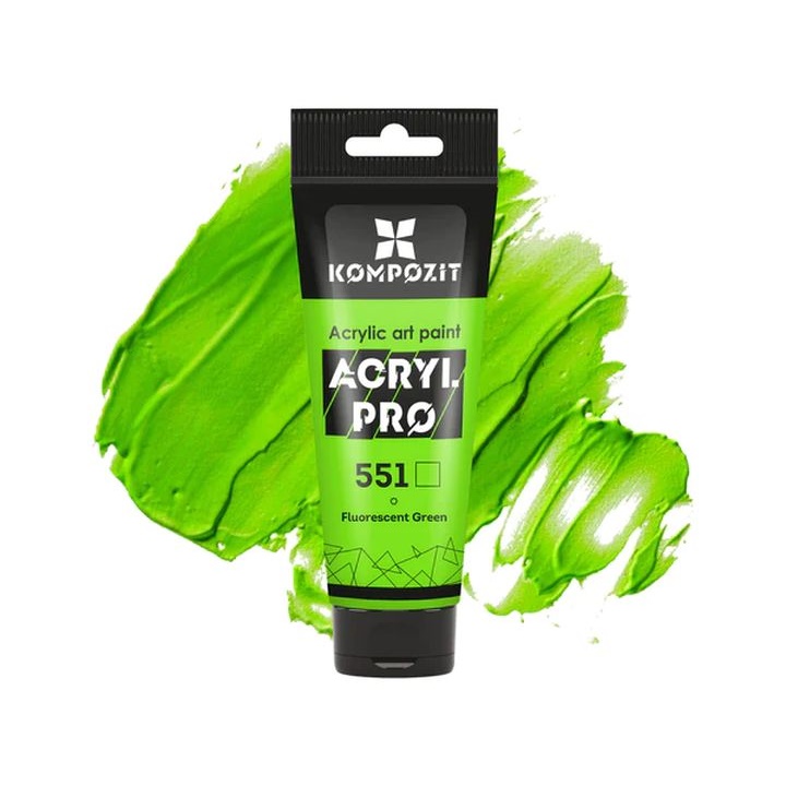 Vernice acrilica fluorescente ACRYL PRO ART Composite 75 ml | 551 green