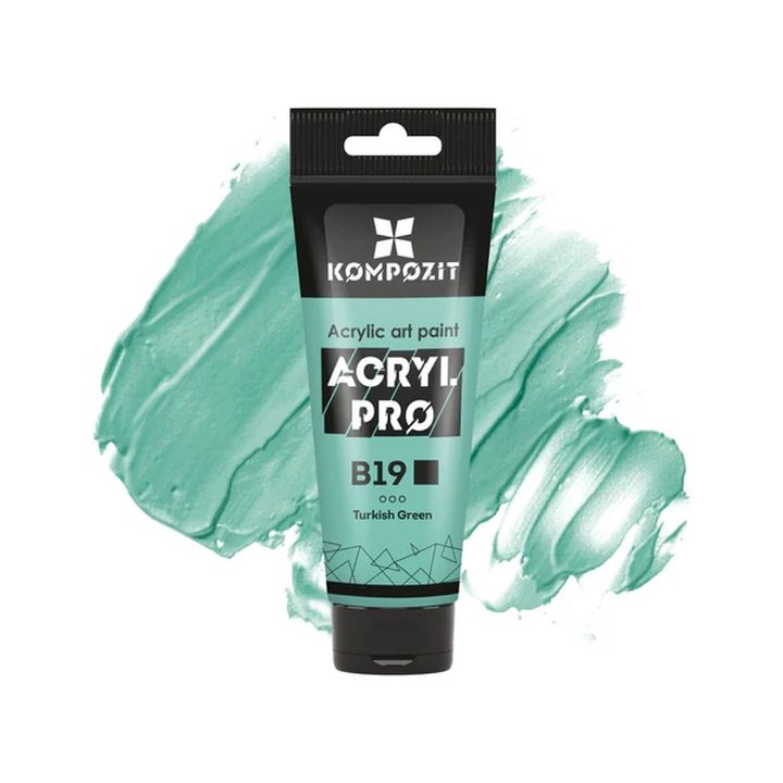Vernice acrilica pastello ACRYL PRO ART Composite 75 ml  | B19 Turkish green
