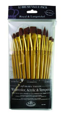 Zip n’ Close Set - Soft Brown Taklon 12 pennelli SET-9303
